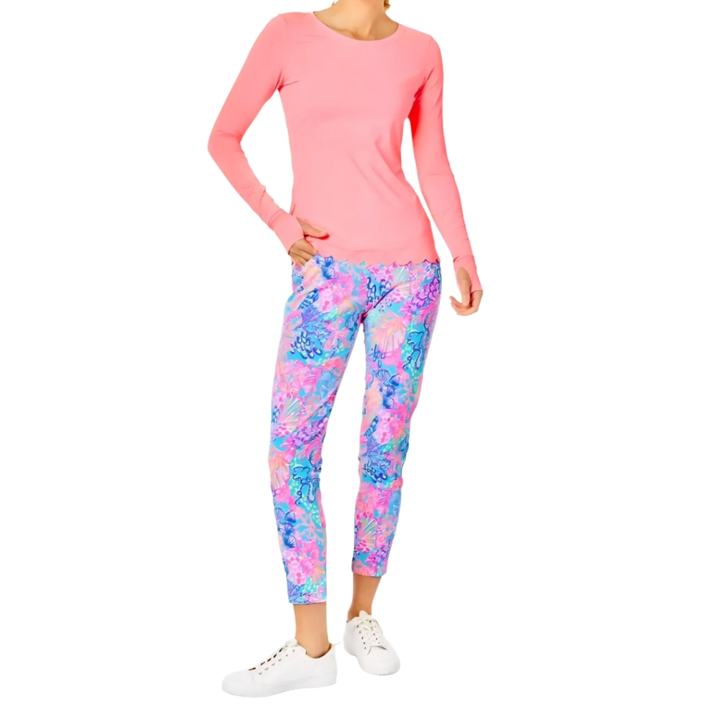 Lilly Pulitzer Renay Scallop Sunguard in Lilly’s Coral Size XL UPF 50+